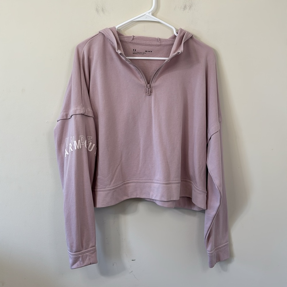 Under Armour Rival Terry Hoodie Pink Size Medium - Picture 7 of 11